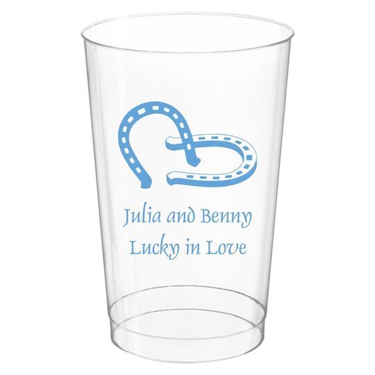 Horse Shoes Clear Plastic Cups